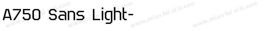 A750 Sans Light字体转换